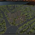 Aerial Urban Planning Design With High Rise Buildings Road Network And Green Spaces