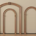 Decorative Wooden Arched Components With Carved Details And Various Sizes For Interior Design