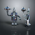 Modern Robot Waiter Robot Assistant Small Robot 3d model