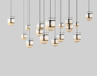 Modern chandelier small chandelier 3d model