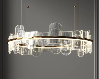 Light Luxury Chandelier 3d model