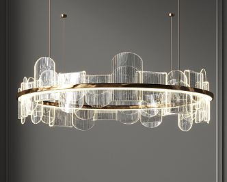 Light Luxury Chandelier 3d model