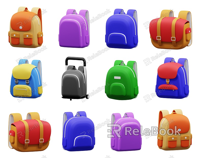 Modern Children Cartoon School Bag Backpack Children's School Bag Combination Cartoon Backpack School Bag Toy School Bag Backpack model