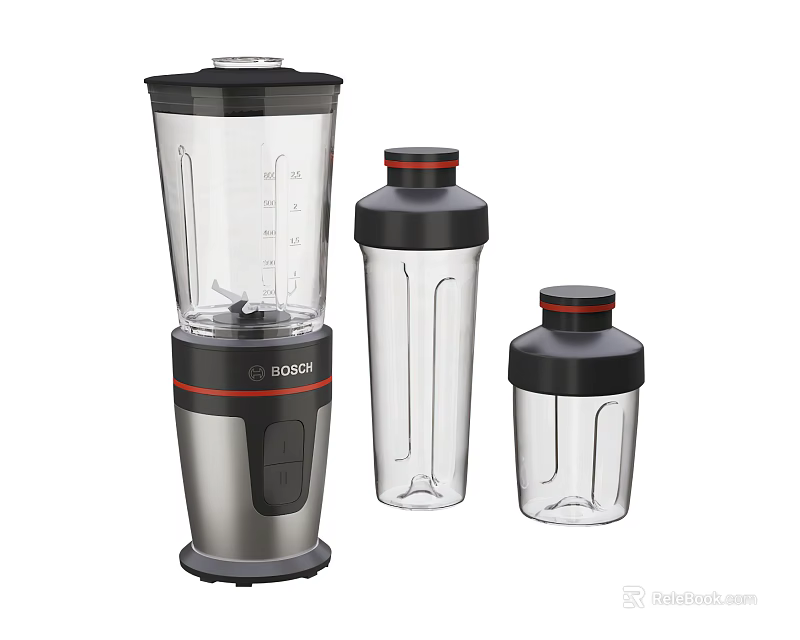 Modern Blender Appliance With Portable Transparent Cups For Daily Kitchen Use 3d model 