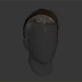 Realistic Human Head Mannequin With Brown Short Textured Hair Style Example