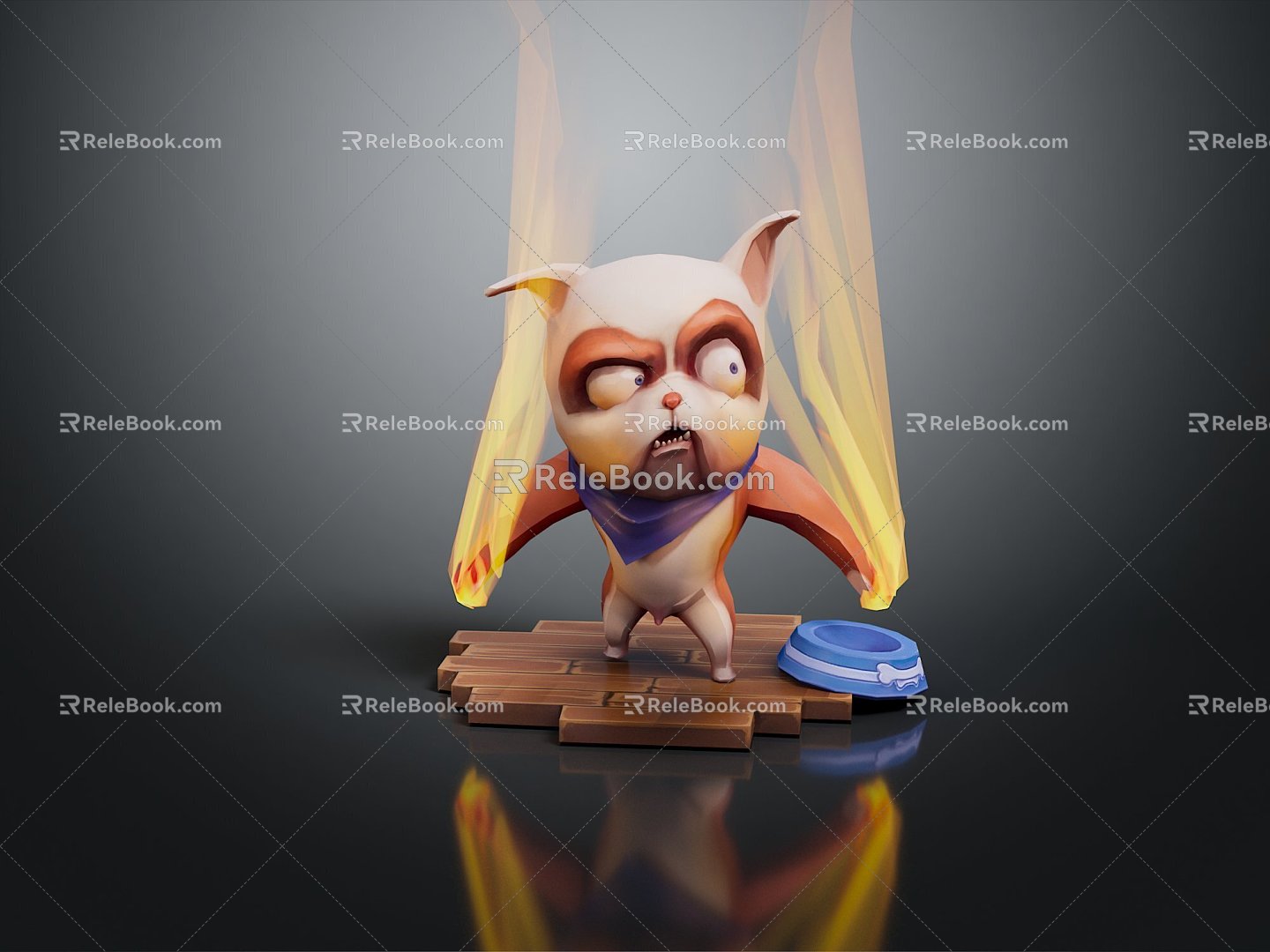 Modern game character dog toy toy dog method fight 3d model