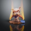 Modern game character dog toy toy dog method fight 3d model