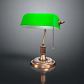 Elegant Green Table Lamp With Brass Base And Crystal Accents For Home Decor