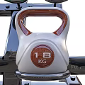 Multi Tier Kettlebell Rack With Colorful Weighted Kettlebells For Home Gym