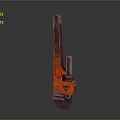Orange Heavy Duty Pipe Wrench Tool With Steel Construction And Secure Grip