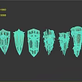 Various Ancient Decorative Shields With Different Designs Ornate Patterns And Materials