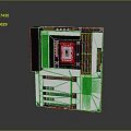 High Performance Computer Motherboard With CPU Socket And Expansion Slots 3d model