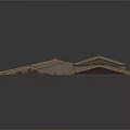 Architectural Wooden Structural Brackets With Triangular Trusses For Building Supports