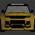 Yellow And Black Sporty SUV With Black Roof And Sleek Body Accents