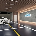 Modern Parking Underground Garage 3d model