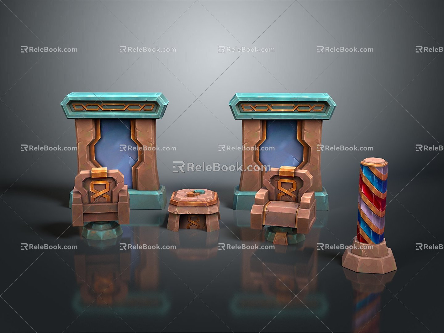 Altar Altar Temple Shrine Hero Altar Cartoon Building Outdoor Items Realistic 3d model