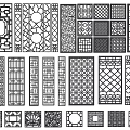 Traditional Decorative Partitions With Various Intricate Patterns For Room Dividing 3d model