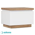 Modern White Dresser With Wooden Top And Minimalist Design Storage Unit