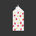 Milk and Berry Beverage Cartons with Strawberry Design and Red Pink Striped Packaging