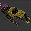 Black and Yellow Mesh Glove with Black Palm and Yellow Fingers and Small Wrist Logo