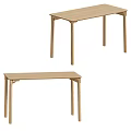 Two Wooden Console Tables With Minimalist Design Simple Structure And Modern Style 3d model