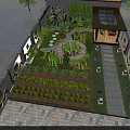Chinese Garden Landscape With Traditional Architecture Stone Path Garden Plants Rockery And Stone Lanterns
