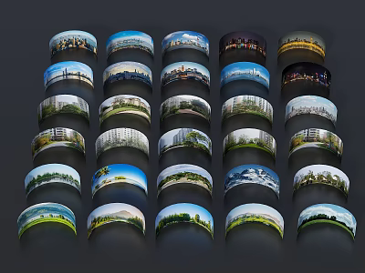 Modern City Exterior Landscape Exterior Community Exterior City Night Community Exterior Park Exterior Background Forest 3d model