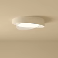 Modern White Circular Ceiling Light With Minimalist Design And Bright Illumination 3d model