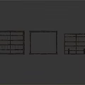 Industrial Equipment Black Metal Grid Frame Structures in Various Sizes for Storage Applications