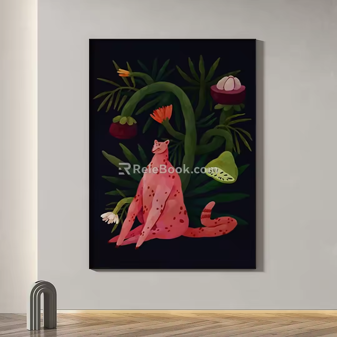 Simple abstract decorative painting 3d model
