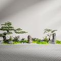 New Chinese landscape sketch pine landscape 3d model