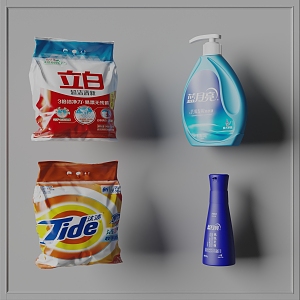 Modern Washing Products Laundry Powder Laundry Liquid 3d model