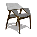 Modern Leisure Chair With Wooden Frame White Fabric Upholstery And Armrest Design