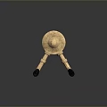 Golden Hardware Tool With Black Handles And Sturdy Metal Base Design