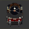 Vintage Steam Train Model With Shiny Brown Exterior And Detailed Wheels On