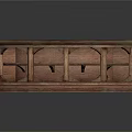 Elegant Curved Wooden Furniture With Multiple Shelves And Leather Top Countertop