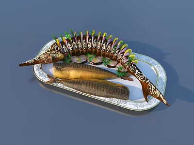 fish fish food gourmet 3d model
