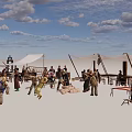 Ancient Bazaar Juggling Figures 3d model