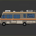 modern bus minibus driverless bus 3d model