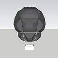 Outdoor Playground Equipment Black Geometric Polyhedron Structure Set In Green Grassland With Trees