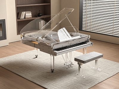 Modern Piano 3d model