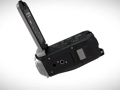 Professional Portable Digital Device With Foldable Screen Data Interface And Control Buttons 3d model