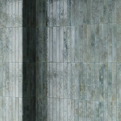 Gray Striped Wall Tile Components With Modern Textured Surface Design 3d model