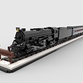 LEGO Toys Retro Train Light Rail Subway High Speed Train Train Pull Coal Train Steam Locomotive 3d model