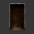 Architectural Rustic Metal Storage Container With Green Brown Rust Patina And Reinforced Metal Straps