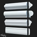 White Decorative Architectural Moldings With Various Styles And Smooth Finish