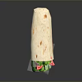 Healthy Fresh Wrap With Lettuce Tomato And Meat For Daily Meal