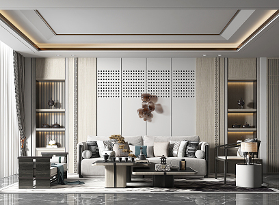 New Chinese Living Room 3d model