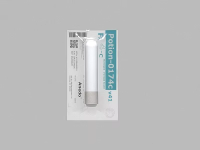 Sterile Medical Device Pector-0124C 4ml Injection Product with Label and Barcode 3d model