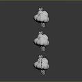 Set Of Weather Icons With Clouds Sun And Snowflakes For Design And Decoration